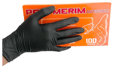 Zapworx Antistatic Nitrile Black Gloves