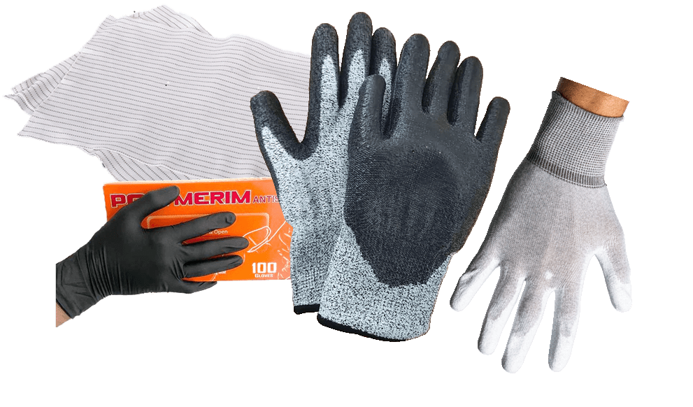 ESD Anti-Static Cleanroom Gloves & Wipes
