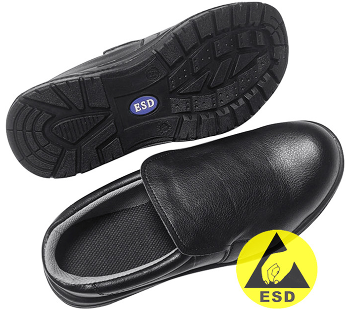 ESD Anti-Static Cleanroom Safety Working Shoes Black